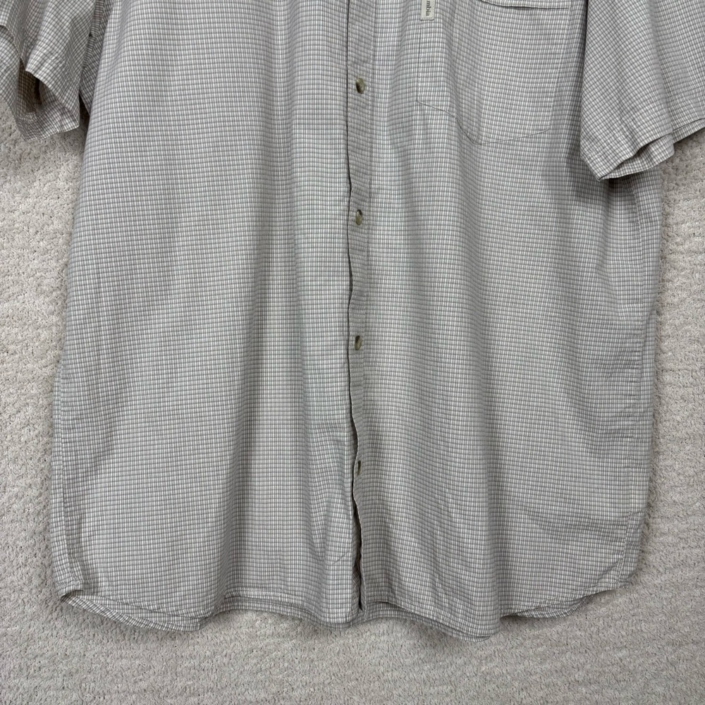 Columbia Sportswear Shirt Mens XXL White Khaki Plaid Short Sleeve Pocket Button - Picture 5 of 11